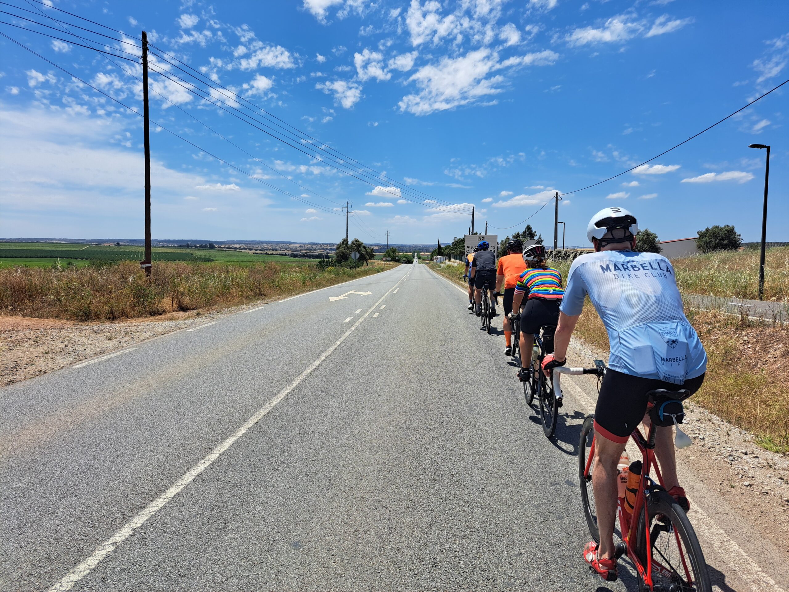 Cyclists experiencing the landscapes along Portugal’s N2