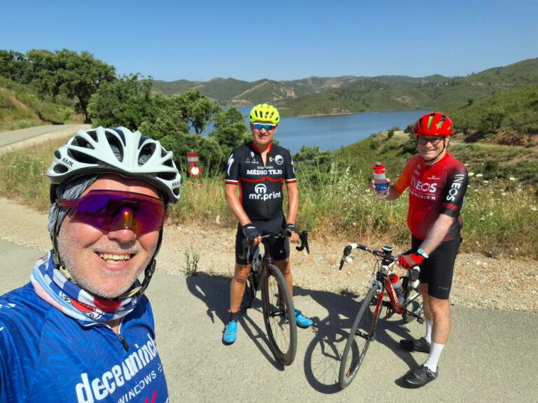 Cyclists enjoying an Algarve cycling holiday on quiet roads in southern Portugal